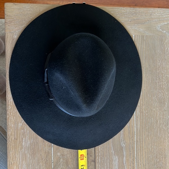 Ace of something Australia wide brim black 100% Australian wool fedora hat M - Picture 8 of 9
